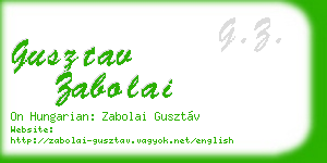 gusztav zabolai business card