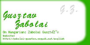 gusztav zabolai business card